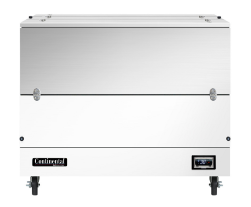 Continental Refrigerator MC4NDCW Milk Cooler 49 inch Dual Access Cold Wall Cooling Stainless Steel Top Security Locks