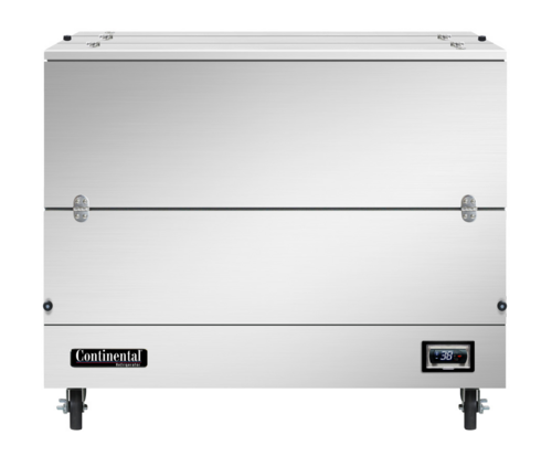 Continental Refrigerator MC4NSSDCW Milk Cooler 49 inch Dual Access Cold Wall Cooling Stainless Steel Interior