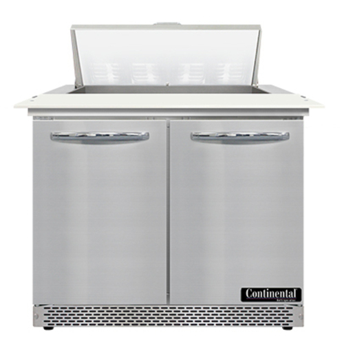 Continental Refrigerator SW36N8C-FB Sandwich Unit Front Breather 36 inch 10.3 cu ft Capacity Stainless Steel