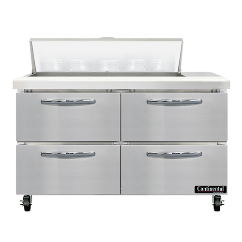 Continental Refrigerator SW48N10-D Sandwich Unit 48W 134 cu ft capacity with drawers and stainless steel top