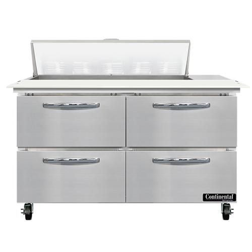 Continental Refrigerator SW48N10C-D Sandwich Unit 48W 134 cu ft capacity with drawers and stainless steel top