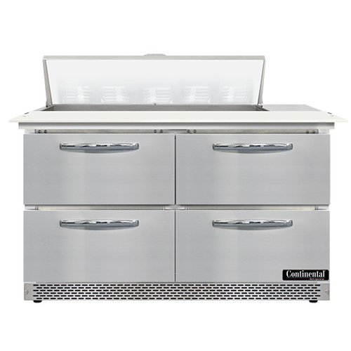Continental Refrigerator SW48N10C-FB-D Sandwich Unit Front Breather 48W 134 cu ft capacity with drawers and stainless steel top