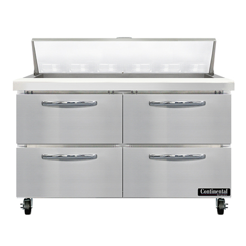 Continental Refrigerator SW48N12-D Sandwich Unit 48W 134 cu ft capacity with drawers and stainless steel top