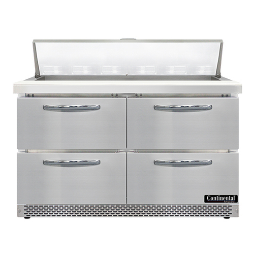 Continental Refrigerator SW48N12-FB-D Sandwich Unit Front Breather 48W 134 cu ft Capacity Two Section with Drawers