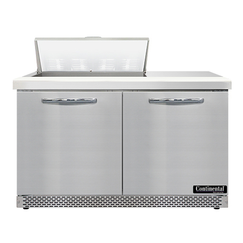 Continental Refrigerator SW48N8-FB Sandwich Unit Front Breather 48 inch 134 cu ft Capacity Stainless Steel Top