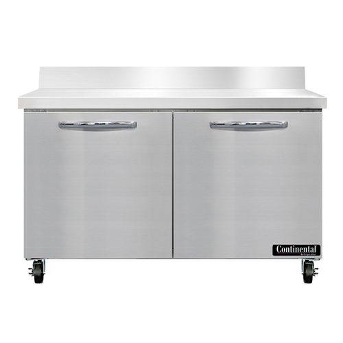 Continental Refrigerator SW48NBS Work Top Refrigerator 48W 134 cu ft Capacity Stainless Steel Two Section Energy Star