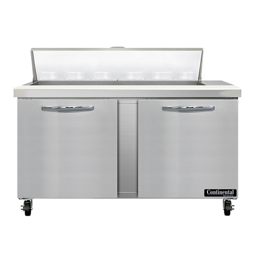Continental Refrigerator SW60N12 Sandwich Unit 60W 17 cu ft capacity two-section with 12 pans and stainless steel top