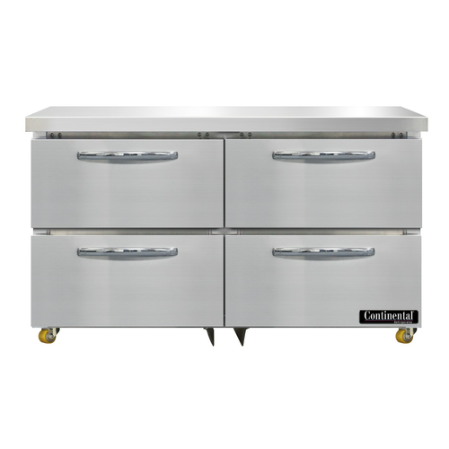 Continental Refrigerator D48N-U-D Designer Line Undercounter Refrigerator 48 inch Two Section with Drawers
