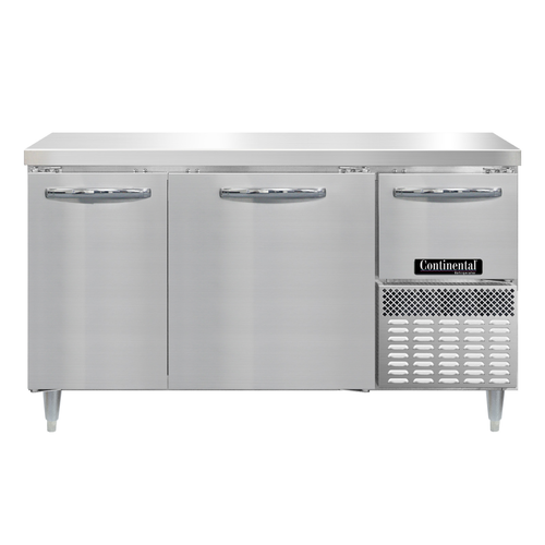 Continental Refrigerator DRA60NSS Designer Line Refrigerated Base Worktop Unit 60W Stainless Steel Energy Star