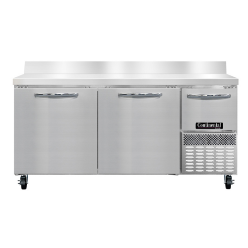 Continental Refrigerator FA68SNBS Freezer Base Shallow Depth Worktop Unit 68W Stainless Steel 1/2 HP R290
