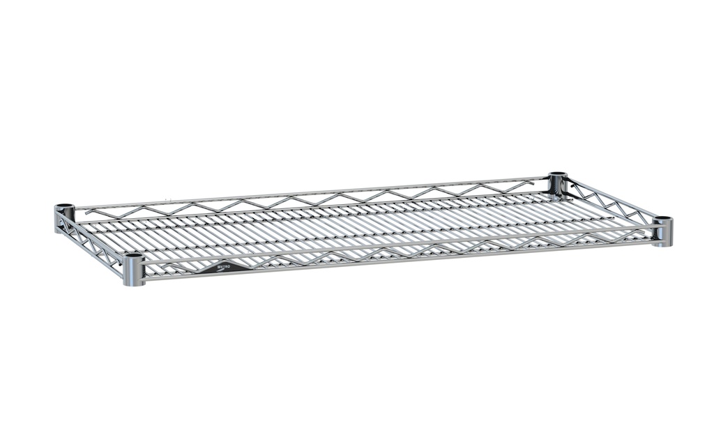Metro HDM1436NC Super Erecta Drop Mat Wire Display Shelf, Chrome, 14" x 36"