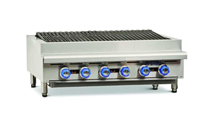Imperial Range IRB-36 Charbroiler Gas Countertop 36 Inch Wide 6 Radiant Burners Cast Iron Grates Stainless Steel