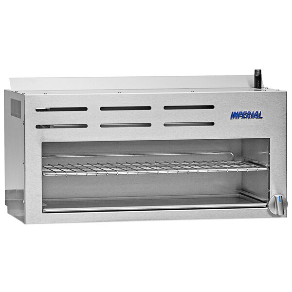 Imperial Range IRCM-36 Pro Series Cheese Melter Broiler 36W Infrared Burner 40000 BTUs 304 Stainless Steel