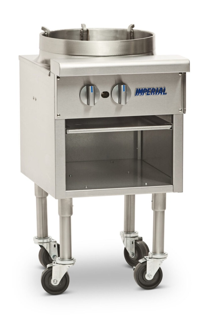 Imperial Range ISPA-18-2 Stock Pot Range Gas 18W 2 Burner Cast Iron Grates Manual Controls Stainless Steel