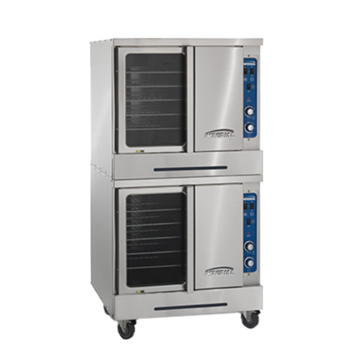 Imperial Range PCVE-2 Convection Oven Electric 2 Deck Manual Controls Dual Open Doors Stainless Steel