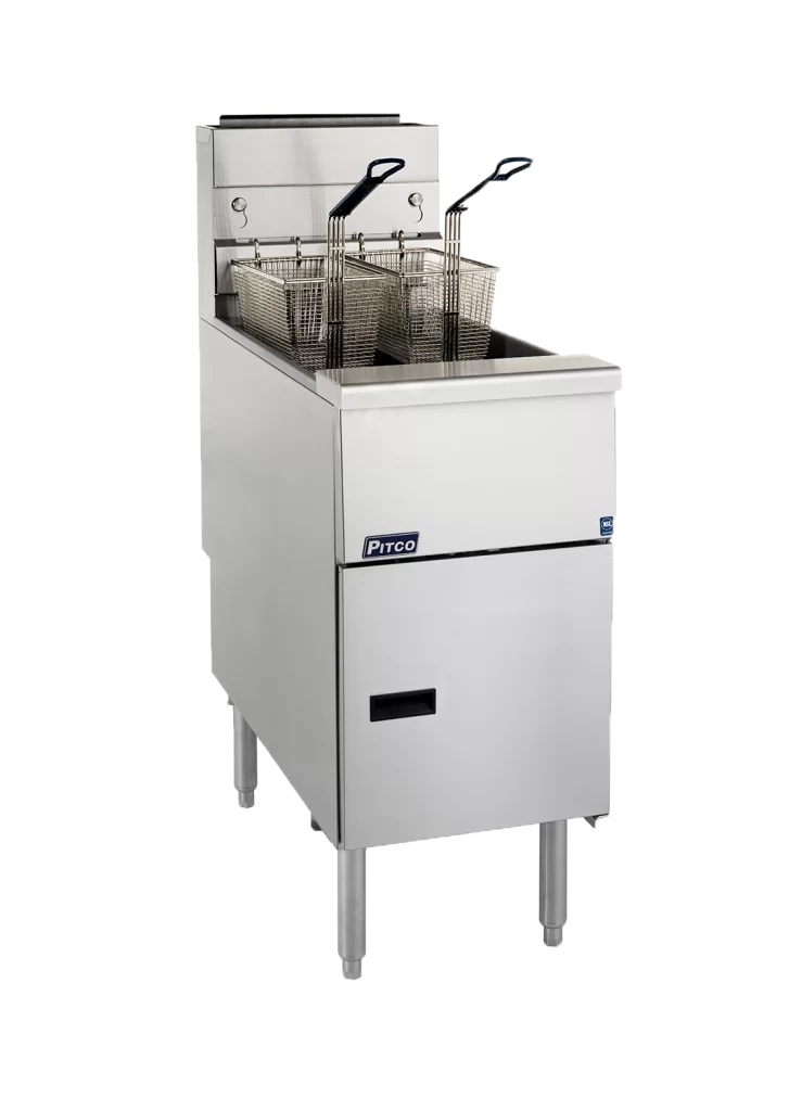 Pitco SG14R-S Essentials Fryer Solstice Fryer Gas Floor Model 40-50 lb Oil Capacity Millivolt Control Stainless Steel