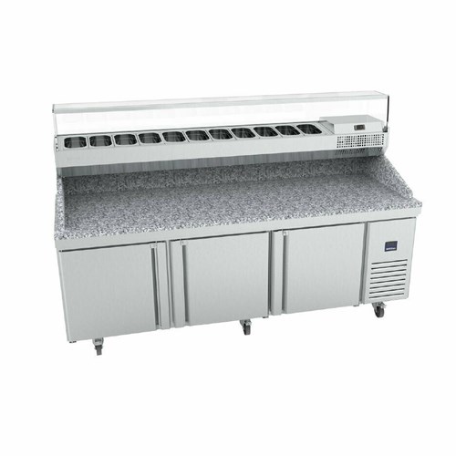 INFRICO IRT-MR93-GTCOMBO Three Section Worktop Pizza Prep Table