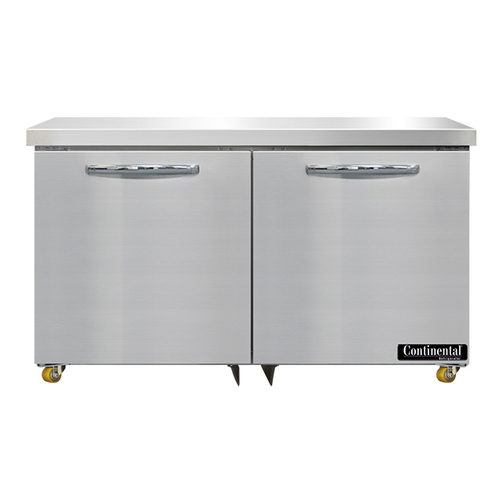 Continental Refrigerator SWF48N-U Undercounter Freezer 48 inch 134 cu ft capacity stainless steel front and aluminum interior