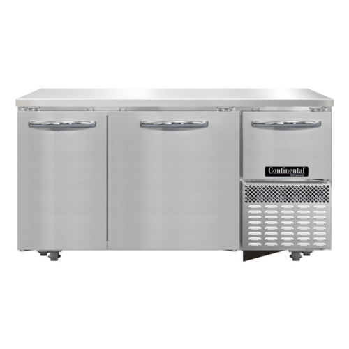 Continental Refrigerator RA60SN-U Undercounter Shallow Depth Refrigerated Base 60W Stainless Steel Design