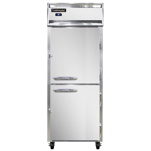 Continental Refrigerator 1RESNSSHD Extra-Wide Reach-In Refrigerator 28-1/2 inch Stainless Steel One-Section 1/4 HP