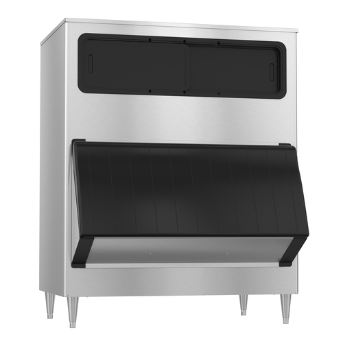 Hoshizaki B-1150SS Ice Bin 48W Hinged Bottom Door Top View Windows 1148lb Ice Storage Capacity Stainless Steel Construction