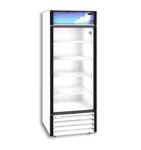 Hoshizaki RM-26-HC-WHT Refrigerated Merchandiser Reach-In 26 Cu Ft One Section Glass Door Energy Star