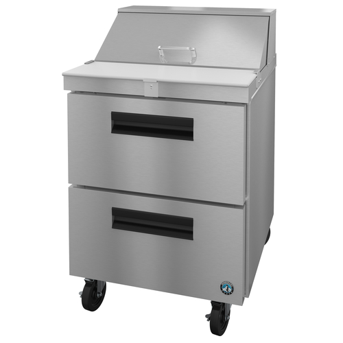 Hoshizaki SR27B-8D2 Steelheart Sandwich Top Refrigerator 27 inch 7.21 cu ft Stainless Steel 2 Drawers 8 Pans