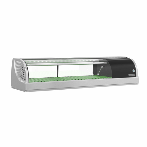 Hoshizaki HNC-120BA-R-SLH Refrigerated Display Sushi Case Countertop 47-1/5W x 13-3/5D x 11H Front Curved Glass