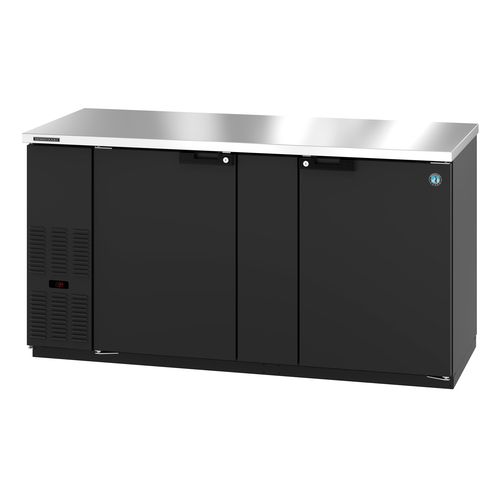 Hoshizaki BB69 Refrigerated Back Bar Cooler Two Section 69 Inch Capacity Holds 1014 Cans or 3 Kegs