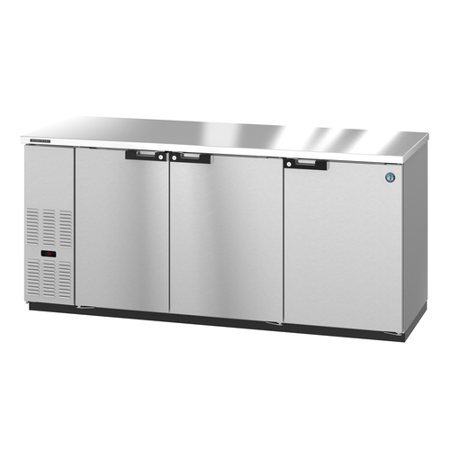 Hoshizaki BB80-S Refrigerated Back Bar Cooler 80 inch 28.74 cu ft capacity three section stainless steel design