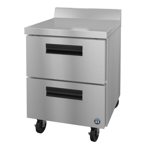 Hoshizaki WF27B-D2 Steelheart Series Worktop Freezer 27 inch 7.21 cu ft Stainless Steel Drawers and Casters