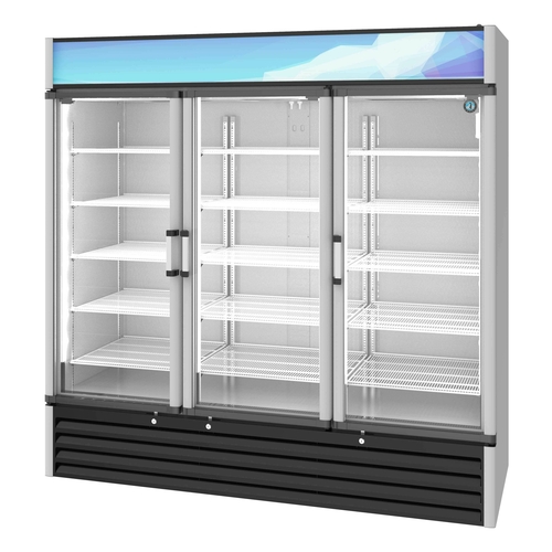 Hoshizaki RM-65-HC Refrigerated Merchandiser Three Section 56 Cu Ft Bottom Mount Self Contained Refrigeration