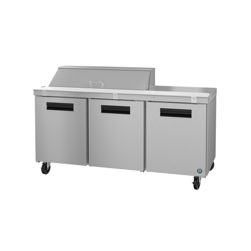 Hoshizaki SR72B-12 Steelheart Series Sandwich Top Refrigerator 72 inch 18 cu ft three section with solid doors