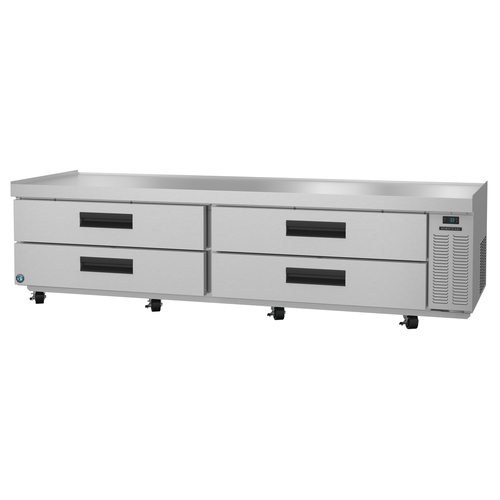 Hoshizaki CR98A Steelheart Series Refrigerated Low-Profile Equipment Stand 98W x 33D x 27H with 4 Drawers