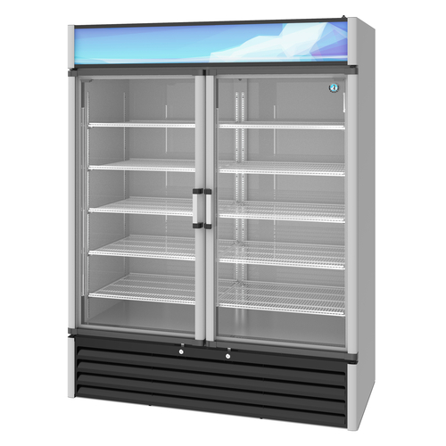 Hoshizaki RM-49-HC Refrigerated Merchandiser Two Section 42.61 cu ft Bottom Mount Self Contained Refrigeration System