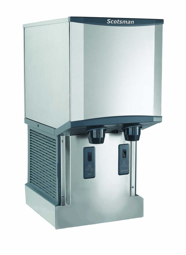 Scotsman HID312AW-1 Meridian™ Touch-Free Wall-Mounted Nugget Ice & Water Dispenser, Air Cooled - Up to 260 lb. Production, 12 lb. Storage