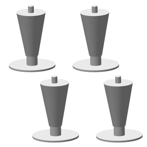 Hoshizaki LP-6 FLANGE LEG Flange Leg Package 4 x 6 Stainless Steel
