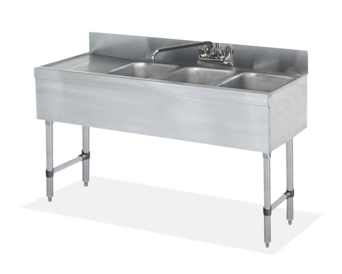 Steel Works SWBAR3B48-L Underbar Sink Units
