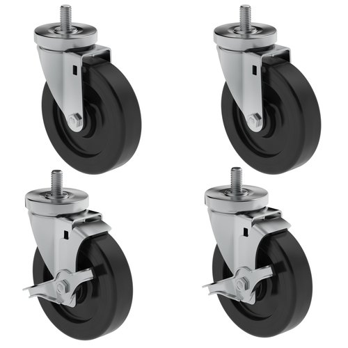 Hoshizaki HS-5036 Casters 6 inch set of 4 with 2 brakes for 1 and 2 section horizontal units