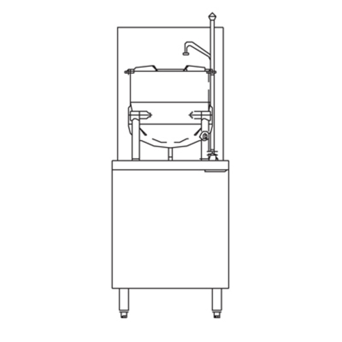 Crown Steam GMT-6 Kettle Cabinet Assembly Gas 6 Gallon Tilting Kettle 24 Inch Cabinet Base Electronic Ignition