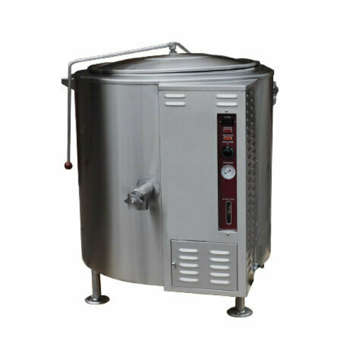 Crown Steam GL-40FE Stationary Kettle Gas 40 Gallon Capacity Full Jacket Thermostatic Control Electronic Ignition
