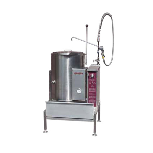 Crown Steam GC-12 Tilting Kettle Gas 12 Gallon Capacity 2/3 Jacket Solid State Thermostat 150 to 285F Electronic Ignition