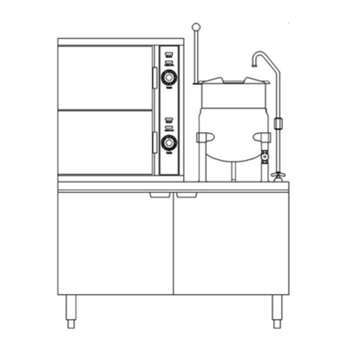 Crown Steam ECX-2-10 Convection Steamer Kettle Electric 2 Compartment 10 Gallon Kettle with Water Filter System