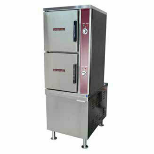 Crown Steam ECX-10-36 Convection Steamer Electric 2 Compartment 5 Pan Capacity 36 Cabinet Base Automatic Blowdown