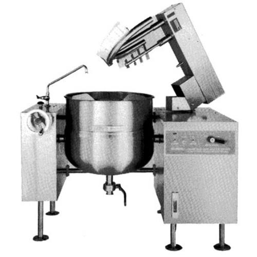 Crown Steam DLTM-100 Tilting Kettle Mixer Direct Steam 100 Gallon Capacity 2/3 Jacket Power Tilt 316 Stainless Steel Liner