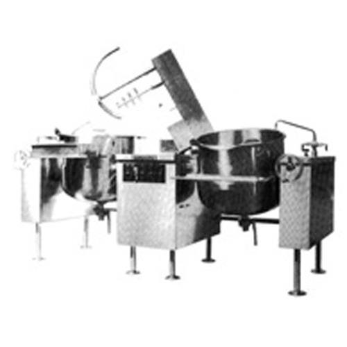 Crown Steam DLTM-40-2 Tilting Kettle Mixer Direct Steam 2 40 Gallon Capacity Kettles 316 Stainless Steel Construction