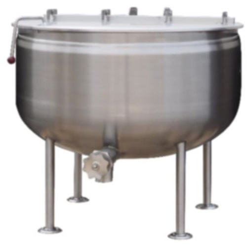 Crown Steam DL-80F Stationary Kettle Direct Steam 80 Gallon Capacity Full Jacket 2 Inch Draw-Off NSF Certified