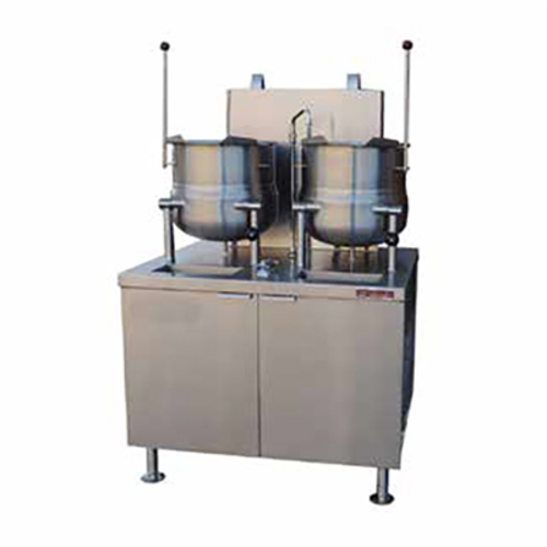Crown Steam GMT-10-10 Kettle Cabinet Assembly Gas 2 10 Gallon Tilting Kettles 42 Inch Cabinet Base NSF CSA Star
