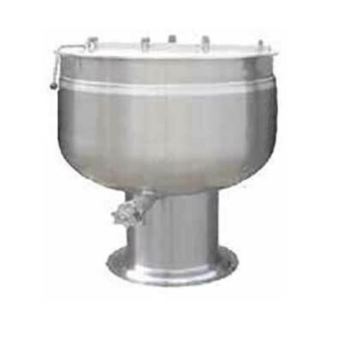 Crown Steam DP-80F Stationary Kettle Direct Steam 80 Gallon Capacity Full Jacket 2 Inch Draw-Off NSF Certified