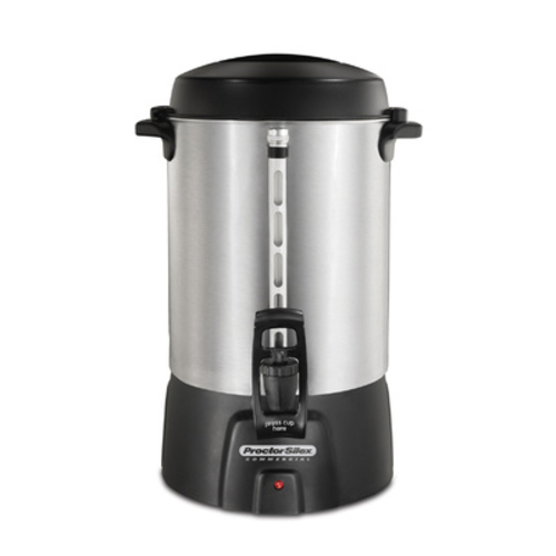 Hamilton Beach 45060R Proctor-Silex Coffee Urn 60 Cup Commercial Duty Dual Heaters Cool Touch Handles
